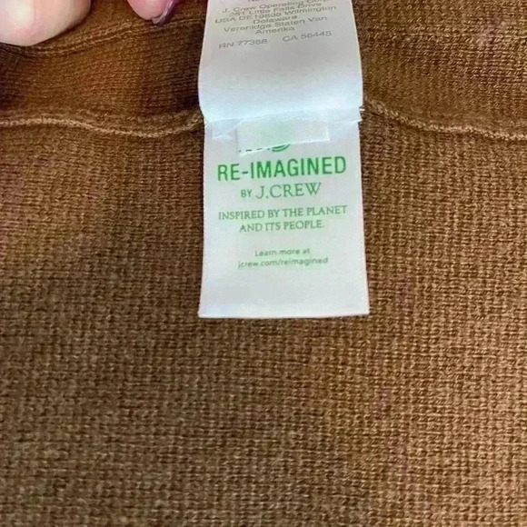 J.Crew open front cardigan with two deep pockets in a Heather brown XS loose fit - Picture 7 of 8